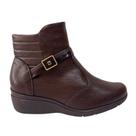 Bota Piccadilly 117135 Cano Curto Salto Médio Anabela Leve - Bota Piccadilly 117135 Cano Curto Salto Médio Anabela Leve -