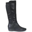 Bota Piccadilly Anabela Cano Alto De Elástico Ziper Lateral Super Leve e Confortável 143.251 (66574)