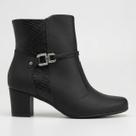 Bota Piccadilly Cano Curto Salto Bloco Preta