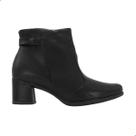 Bota Piccadilly Cano Curto Salto Médio Preto