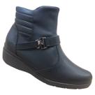 Bota Piccadilly Cano Médio Salto Anabela Coturno Ortopédico Cano Baixo Macia Anatômica