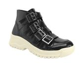 Bota Piccadilly Lana Cano Curto Salto Tratorado Preta 911006