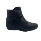 Bota Piccadilly Preta 117136 Cano Curto Anabela Térmica - Preto 39