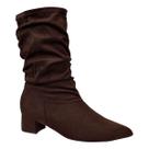 Bota Piccadilly Slouchy Cano Médio Bico Fino 739103 Marrom