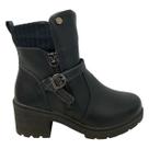 Bota Pink Cats Ziper Cano Curto Salto Bloco Infantil