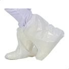 Bota Plástica Impermeável Cano Médio 36cm C/ Elástico Branca ou Transparente 50 unidades