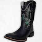Bota Preta Masculina Country Texas Rodeo