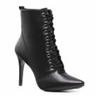 Bota Preta Salto Fino Agulha Confortavel Bico Fino Elegante