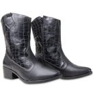 Bota Preta Texana Feminina Ana Castela Country