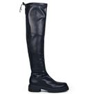 Bota Preto Over Knee Cano Longo Acima Do Joelho Salto