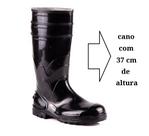 Bota pvc cano longo 37cm Preta 85BPL600SF Bracol sem forro