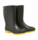Bota Pvc Cano Médio Sem Forro Preta/Amarela Vulcabras