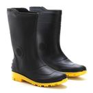 Bota pvc p.forte s/forro preta sola amarela 41 grendene