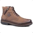 Bota Rafarillo Masculina Couro Zíper Aumenta Altura Casual