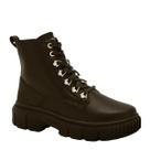 Bota Ramarim 2499102 Coturno Tratorado Salto Grosso Cadarço Feminino Bota Ramarim 2499102 Coturno Tratorado Salto Grosso Cadarço Feminino