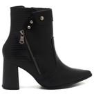 Bota Ramarim Cano Curto Zíper Salto Bloco 2558131