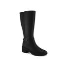 Bota Ramarim Cano Longo Preto Salto Médio 6cm