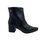 Bota Ramarim Couro Preta 2657101 Cano Curto Bico Fino - Preto 37