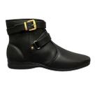 Bota Rasteira Beira Rio Fivela Feminina Preto