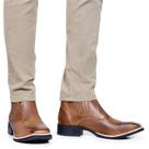 Bota Rodeio Texana Masculino Bico Quadrado Cano Curto Cor Látego Café