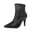 Bota Salto Alto Fino Cano Curto Bico Fino Luiza Sobreira Preta Mod. 2229 Bota Salto Alto Fino Cano Curto Bico Fino Luiza Sobreira Preta Mod. 2229
