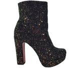 Bota Salto Alto meia pata Dom Amazona Glitter Preto Números Grandes Cd68