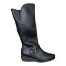 Bota Salto Anabela Piccadilly Maxi 117111 Feminina Preto