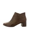 Bota salto em couro marron- coffe jgean - gl0003