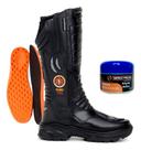 Bota Samu Resgate Cano Alto Creme Renovador Couro Legítimo