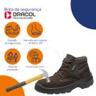 Bota segurança ocupacional epi bracol modelo bae com bico pvc 4045baen4400ll marrom