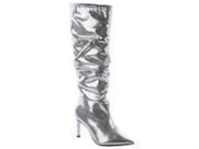 Bota Slouch Metalizada Prata Tayla Aranilita