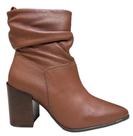 Bota slouchy bico fino bottero couro