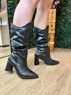 Bota Slouchy Cano Alto Preta