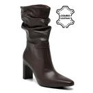 Bota Slouchy de Couro Feminina Via Marte