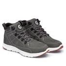 Bota Sneaker Masculino Cano Alto Couro Nobuck Premium Inverno Modelo Respect Celula Oxxi Cinza Confo