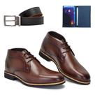 Bota Social Casual Oxford Derby + Carteira e Cinto 1024B Bota Social Casual Oxford Derby + Carteira e Cinto 1024B