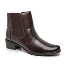 Bota Social Croco Feminino Cano Curto Zíper Elástico Moda Elegante Salto Baixo