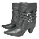 Bota Social Feminina, em couro - Ref 554 Via Telli