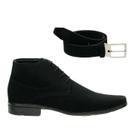 Bota Social Masculina Confortável Elegante Moderna Com Cinto Nobuck