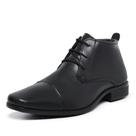 Bota Social Masculina Esporte Fino Cano Curto de Amarrar Palmilha EVA Macia Solado Resistente Leve