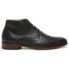 Bota Social Masculina Preta em Couro 09406