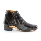 Bota Social Masculino em Couro Cor Marrom Cabedal Liso Zíper nas Laterais Cano Baixo e Sola em Couro - CHACAL Bota Social Masculino em Couro Cor Marrom Cabedal Liso Zíper nas Laterais Cano Baixo e Sola em Couro - CHACAL