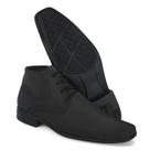 Bota Social Sapato Bico Fino Alongado Cadarço Nobuck Preto Marinho Café Confortável Macia Estilo Italiano Modelo 1090