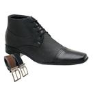 Bota Social Sapato Masculino Leve Com Detalhe Cracolado e Cadarço + Cinto (SL1081) Bota Social Sapato Masculino Leve Com Detalhe Cracolado e Cadarço + Cinto (SL1081)