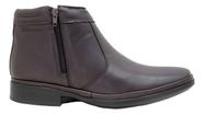 Bota Social Super Leve Com Ziper Couro Leveterapia 45906