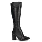 Bota Tanara Feminina Em Couro Cano Longo Salto Bloco T9564 Cor:CarameloTamanho:34