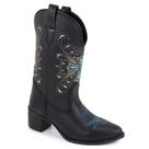 Bota Texana Bico Fino Bordada