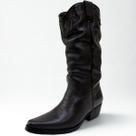 Bota Texana Bico Fino Feminina Couro Marrom Oklahoma Country
