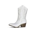 Bota Texana Cano Curto Branca Bota Texana Cano Curto Branca