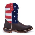 Bota Texana Cano Longo Country Sola Borracha Bico Quadrado Masculina